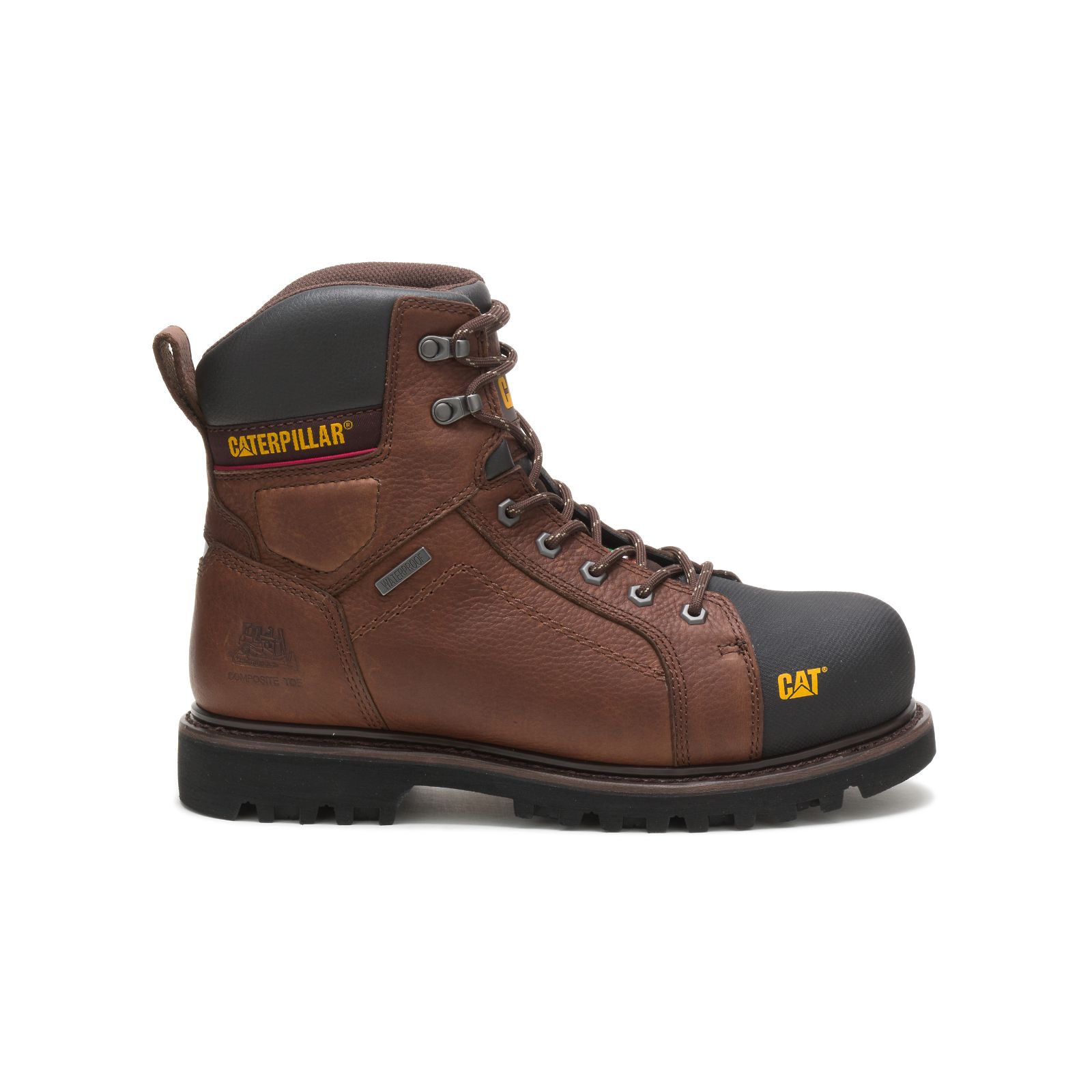 Men's Caterpillar Control 6" Waterproof Tx Composite Toe Csa Work Boots Brown Ireland DRMH37459